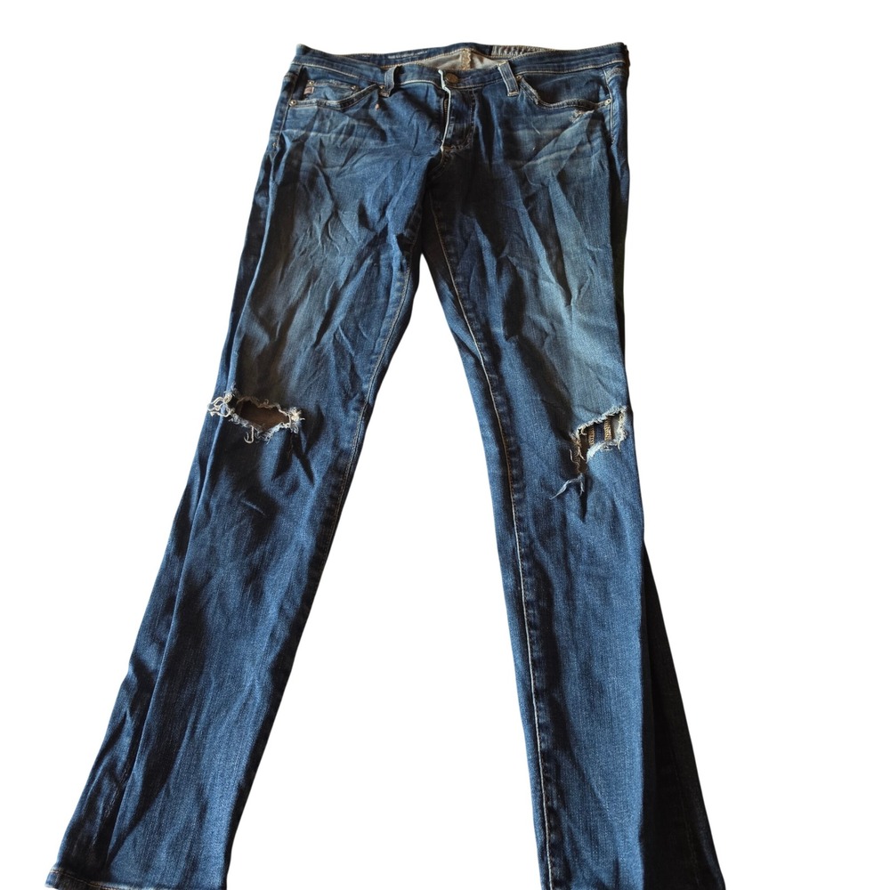 AG Adriano Goldschmied The Legging Ankle Super Skinny Distressed Jeans 30R